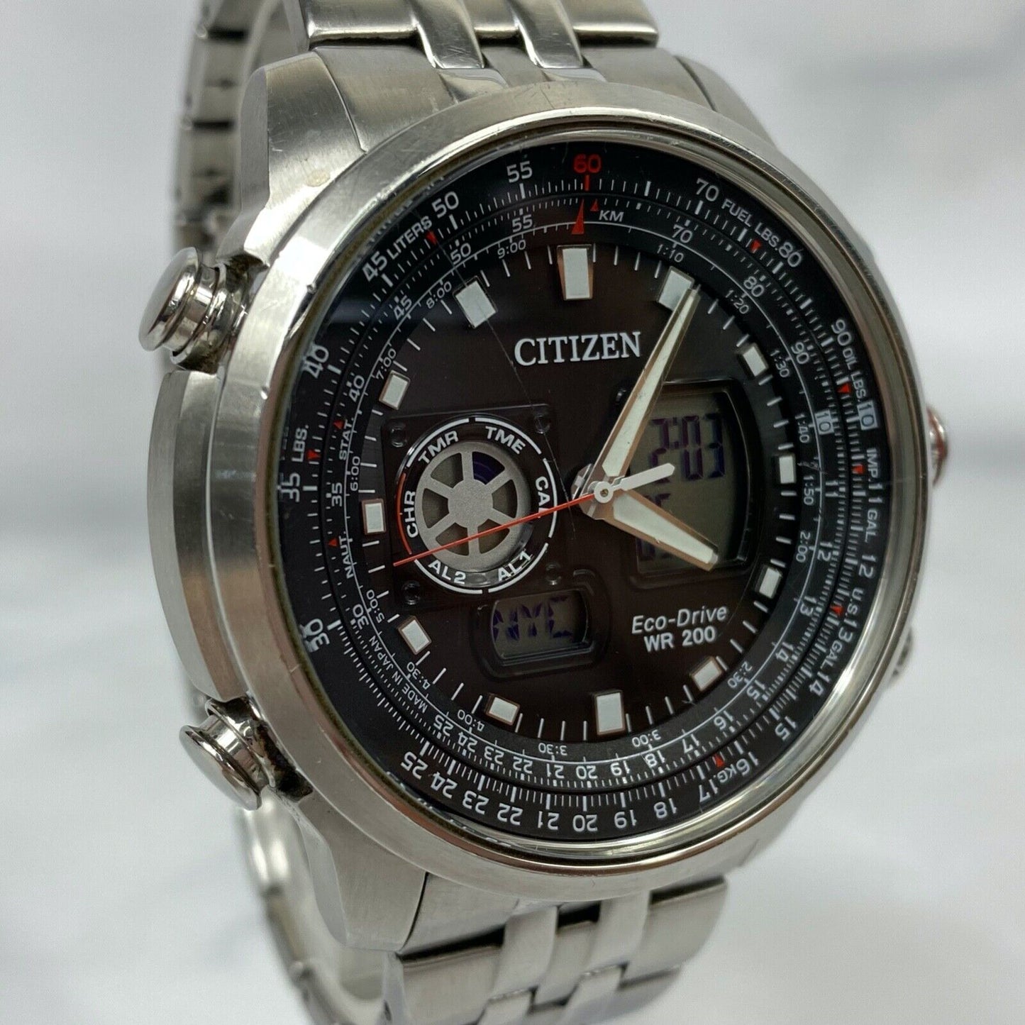 CITIZEN promaster ECO DLIVE U200-R005634 Pilot Mens Watch Vintage Excellent