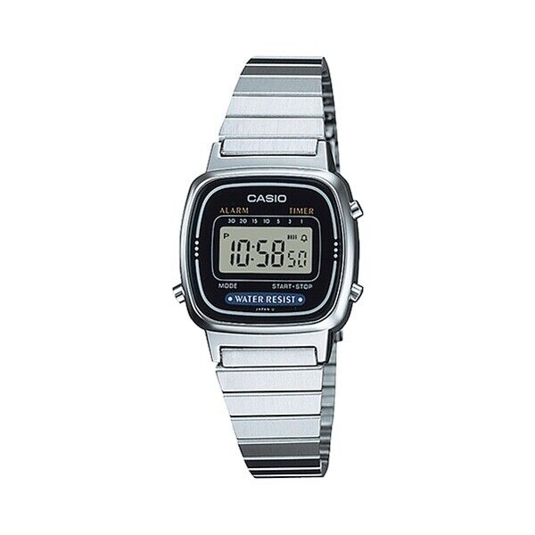 CASIO Standard LA-670WA-1JF Silver Digital Quartz Womens Watch New Japan