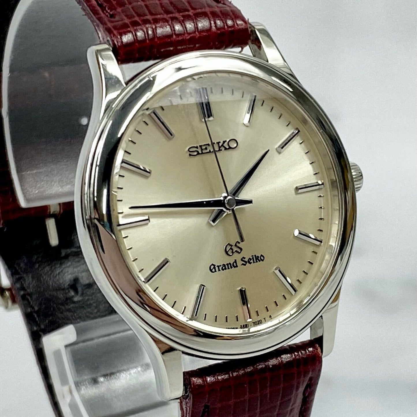 SEIKO Grand Seiko 9581-7020 Silver Analog Quartz Mens Watch Vintage Excellent