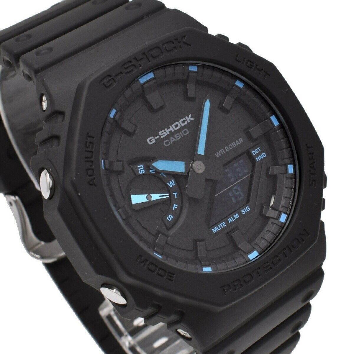 CASIO G-SHOCK GA-2100-1A2 Neon Accent Analog/Digital Quartz Mens Watch New Japan