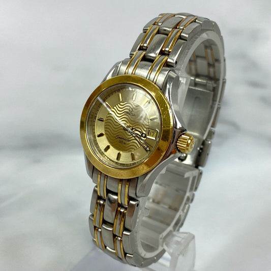 OMEGA Seamaster 120m 2311.11 Swiss Date Gold Quartz Mens Watch Vintage Excellent