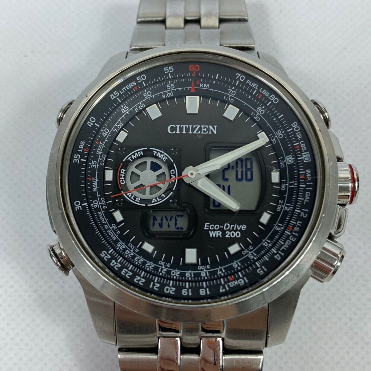 CITIZEN promaster ECO DLIVE U200-R005634 Pilot Mens Watch Vintage Excellent