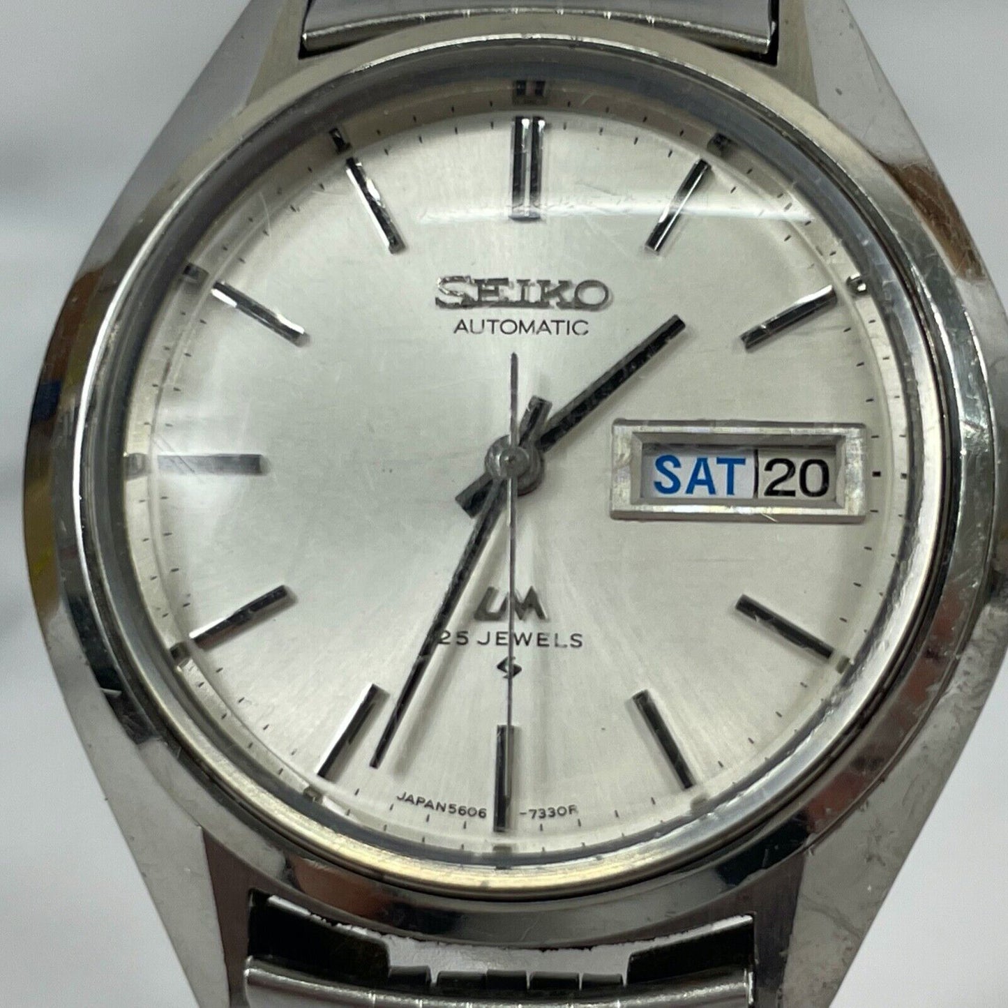 SEIKO LORDMATIC 5606-7191 Day/Date 25J Automatic Mens Watch Vintage Excellent