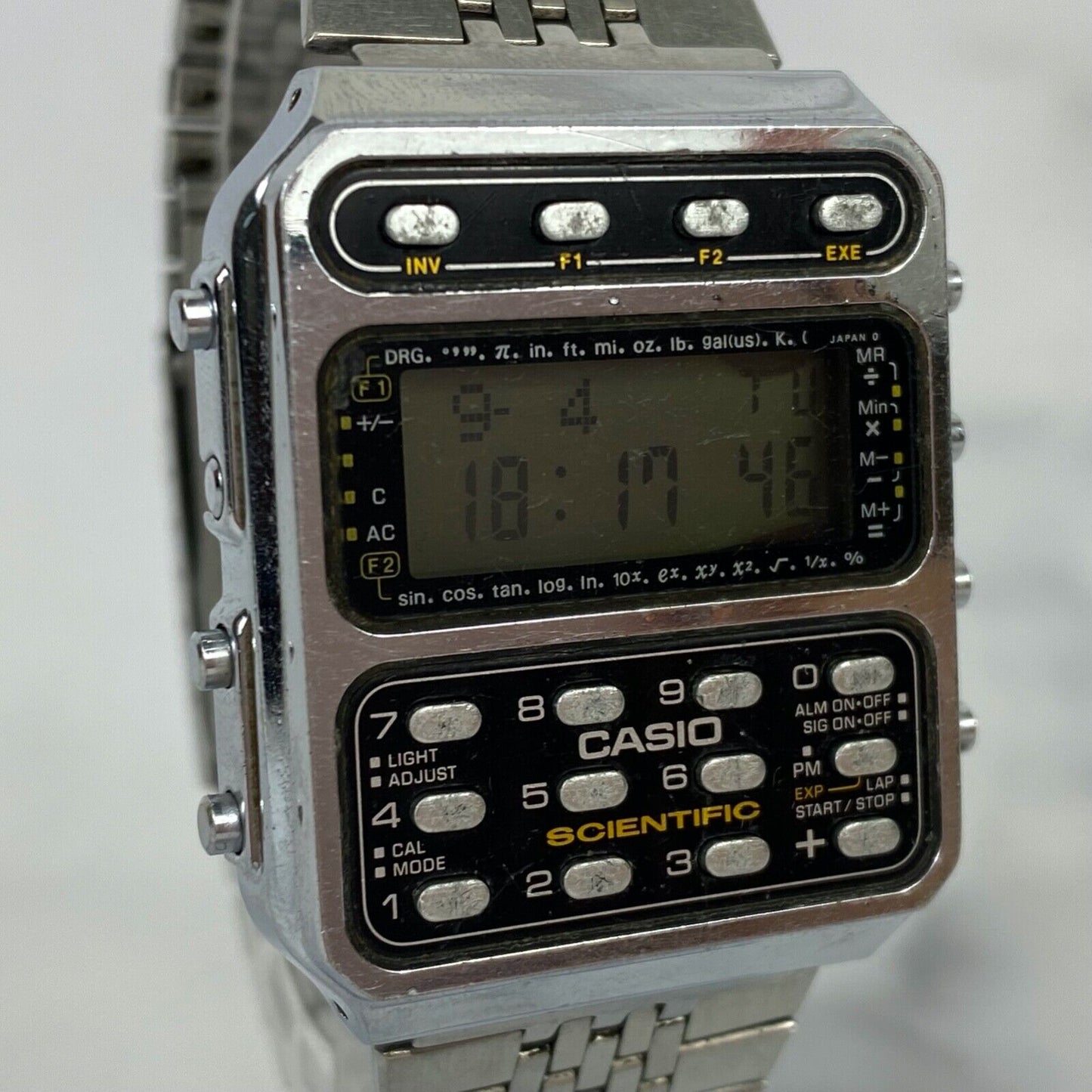 CASIO CFX-200 Digital Scientific Calculator Japan Mens Watch Vintage Excellent