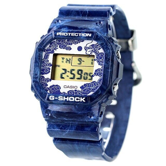 CASIO G-Shock DW-5600BWP-2 2DR Quartz Blue White Digital 200M Mens Watch New