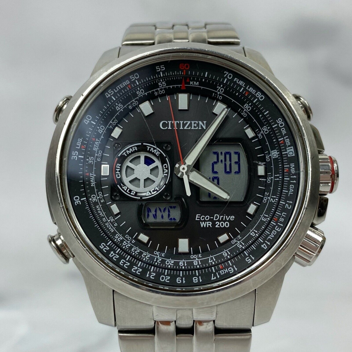 CITIZEN promaster ECO DLIVE U200-R005634 Pilot Mens Watch Vintage Excellent