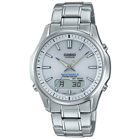 CASIO LINEAGE LCW-M100DE-7AJF White Silver Solar Atomic Radio Mens Watch New