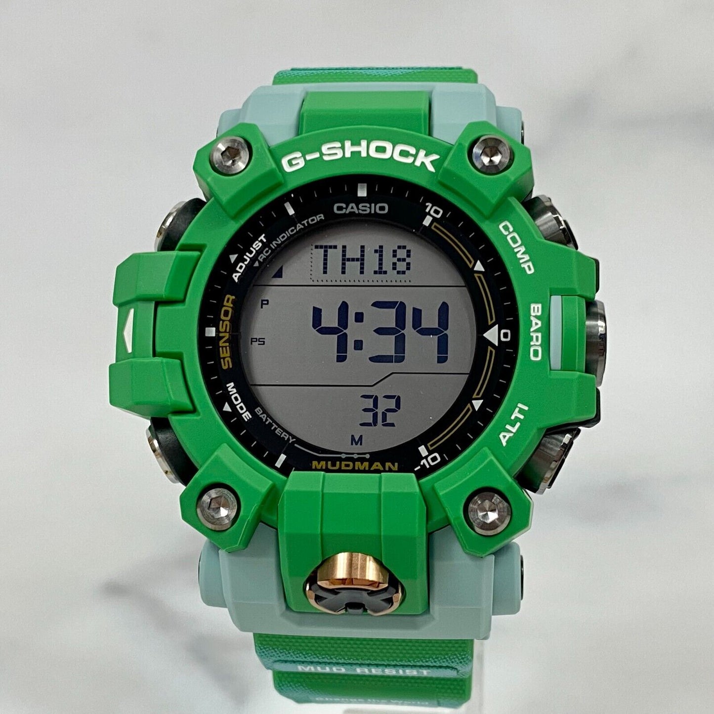 CASIO G-SHOCK Mudman GW-9500KJ-3JR EARTHWATCH Green Solar Mens Watch New Japan