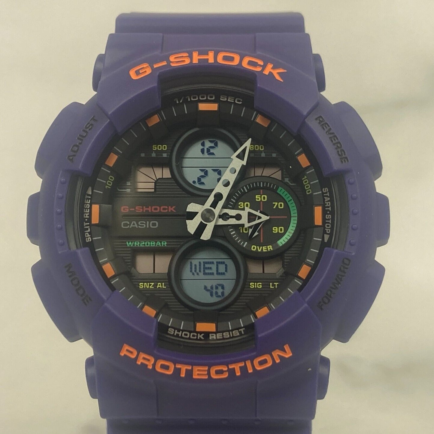 CASIO G-SHOCK GA-140-6A Purple Analog Digital Quartz Mens Watch New Japan