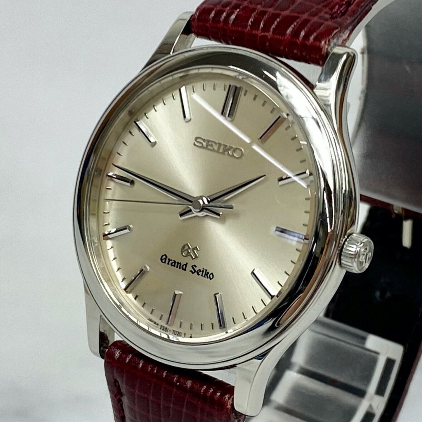 SEIKO Grand Seiko 9581-7020 Silver Analog Quartz Mens Watch Vintage Excellent