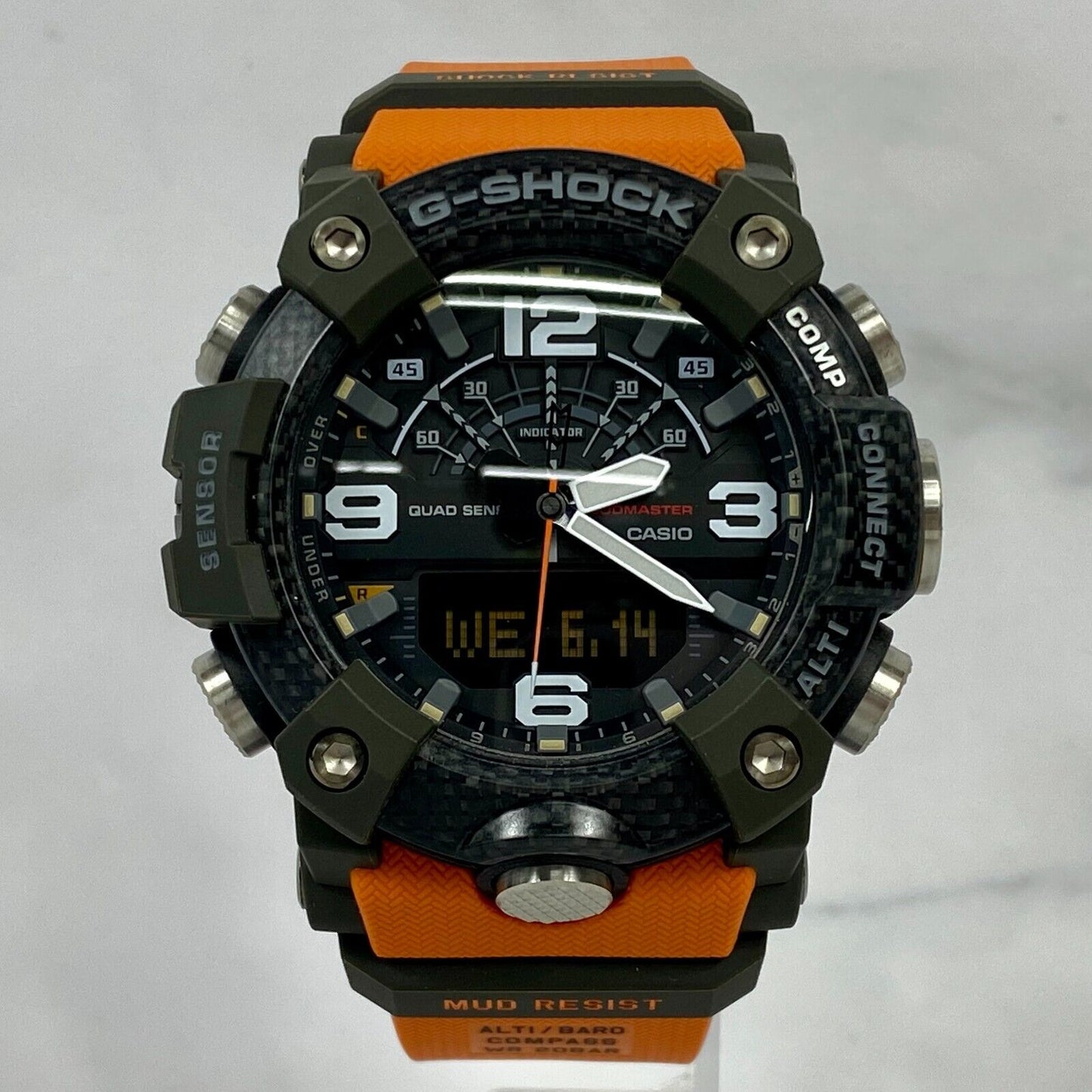 CASIO G-Shock Mudmaster GG-B100-1A9 Quad Sensor Bluetooth Carbon Core Watch New