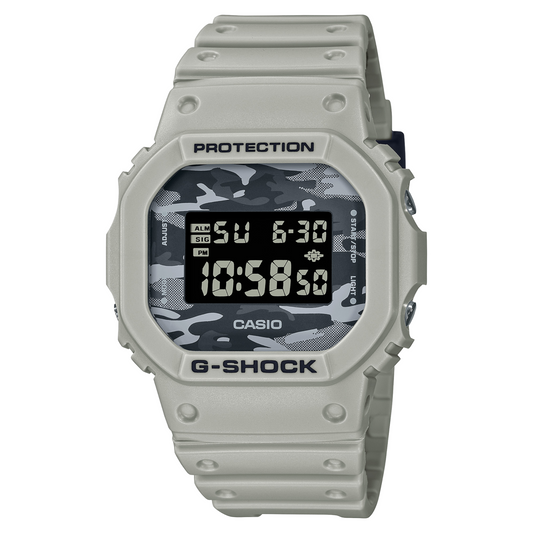 CASIO G-SHOCK DW-5600CA-8JF Digital Gray Camouflage Quartz Mens Watch New Japan