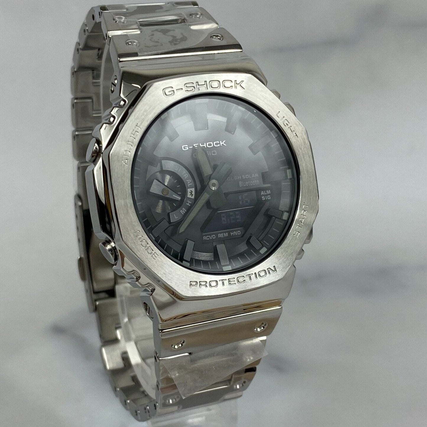 CASIO G-Shock GM-B2100D-1AJF Solar Mobile Link Bluetooth Silver Mens Watch New