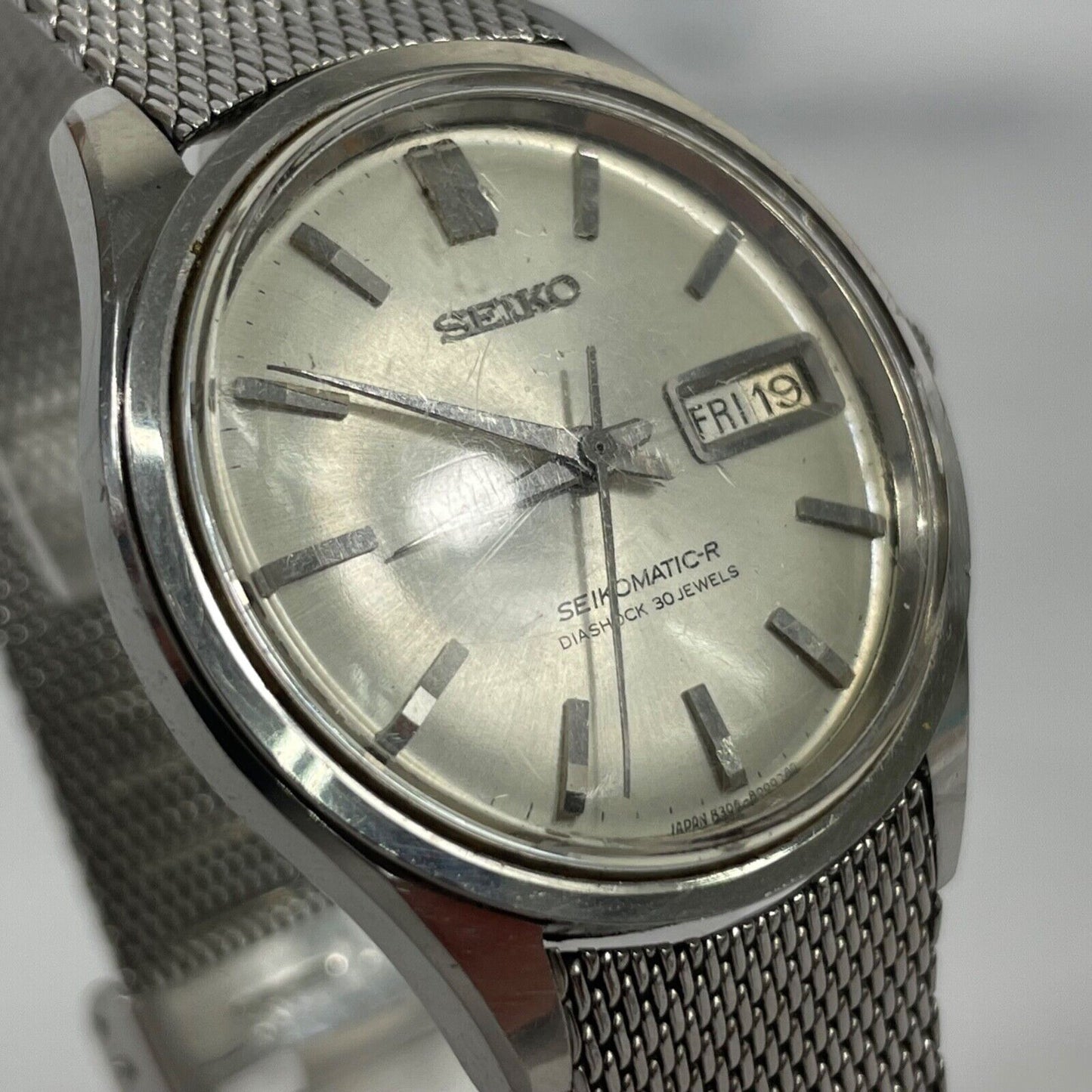 SEIKO SEIKOMATIC-R 8306-8000 Analog 30J Automatic Mens Watch Vintage Excellent