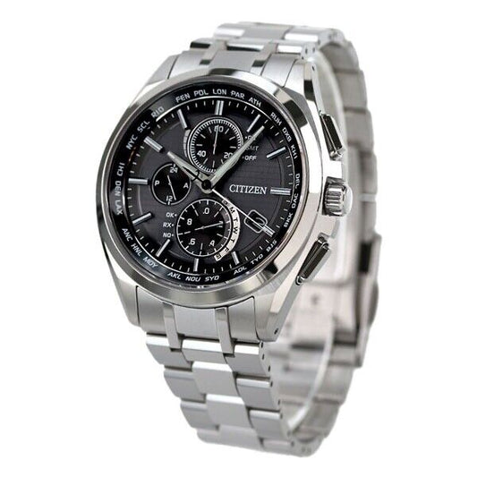 CITIZEN ATTESA AT8040-57E Titanium Analog Eco-Drive Solar Mens Watch New Japan