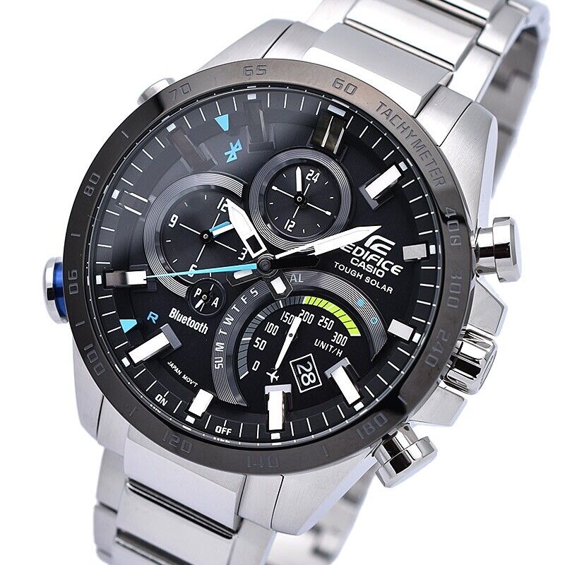 CASIO EDIFICE EQB-501XDB-1AJF Bluetooth Tachymeter Solar Mens Watch New Japan