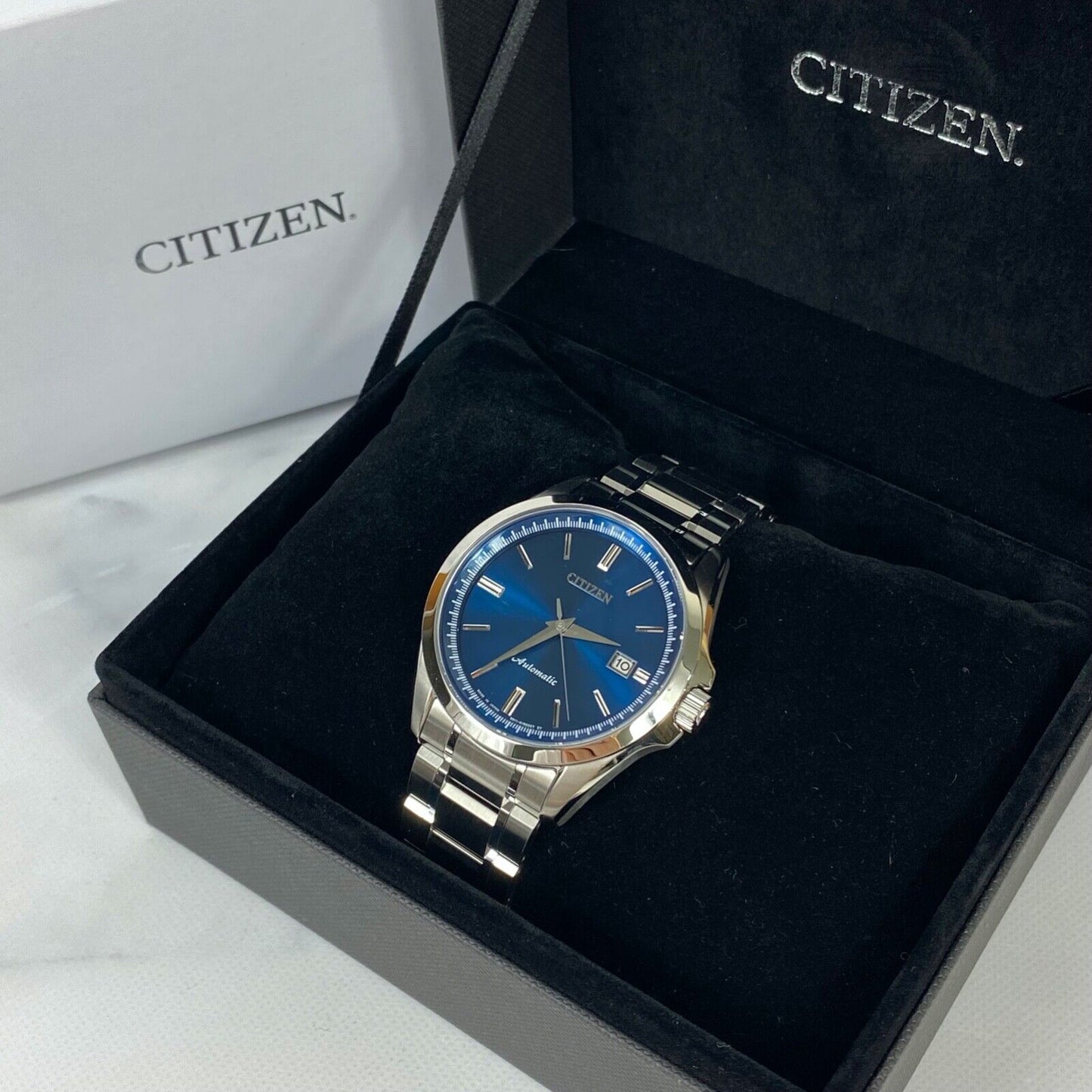 CITIZEN NB1041-84L Automatic Date Japan Mens Watch With Box Vintage Excellent