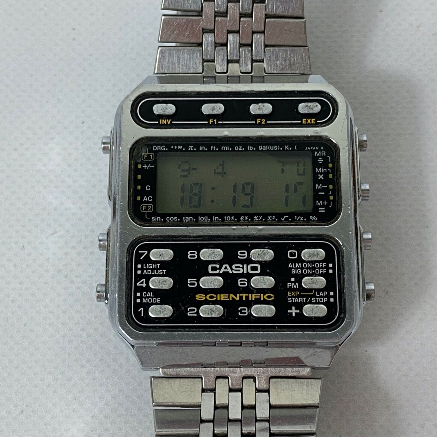 CASIO CFX-200 Digital Scientific Calculator Japan Mens Watch Vintage Excellent