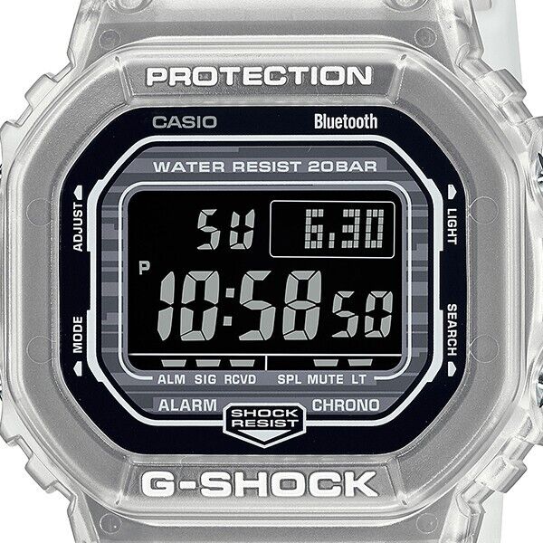 CASIO G-Shock DW-B5600G-7JF Clear Mobile Link Bluetooth Digital Mens Watch New