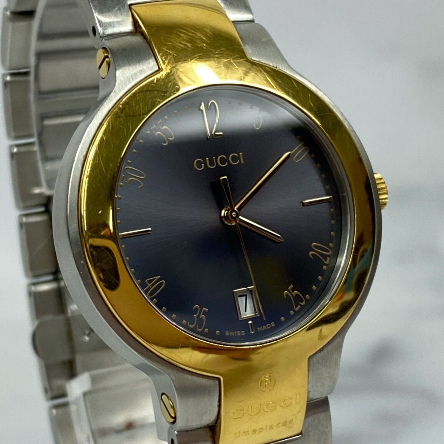 GUCCI 8900M Timepieces Swiss Black Dial Quartz Mens Watch Vintage Excellent