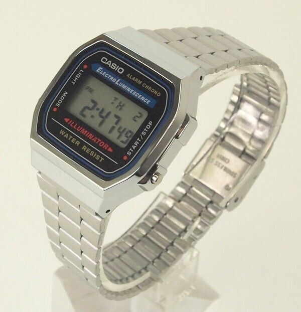 CASIO Collection STANDARD A168WA-1A2WJR A168WA-1 Digital Silver Mens Watch New