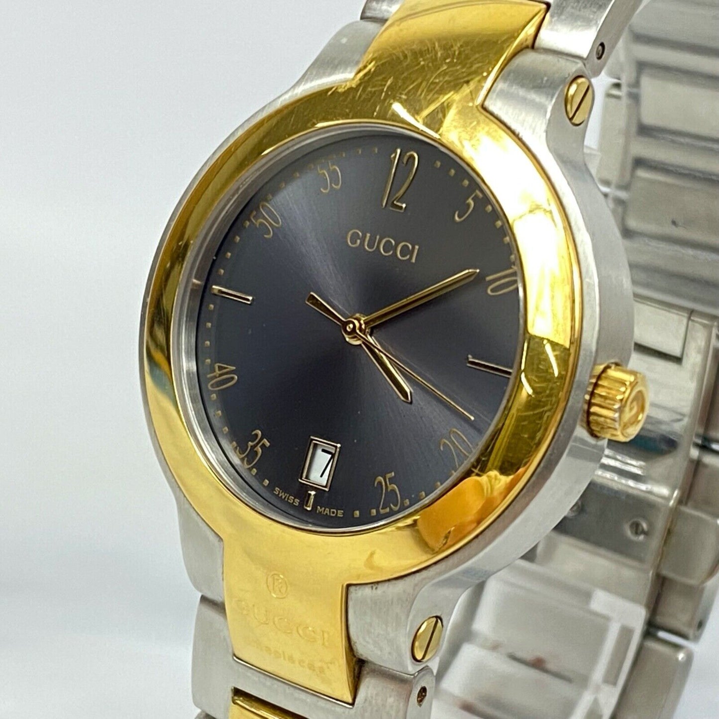 GUCCI 8900M Timepieces Swiss Black Dial Quartz Mens Watch Vintage Excellent