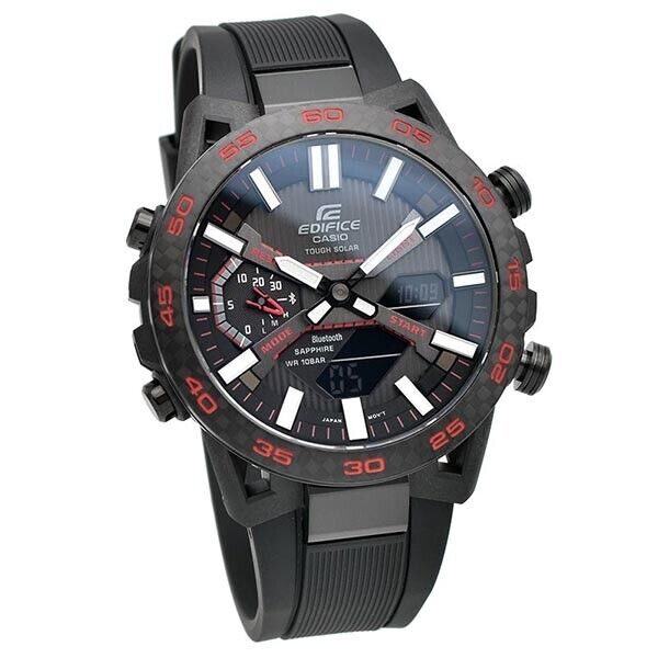 CASIO EDIFICE ECB-2000YPB-1AJF Black Mobile Link Bluetooth Solar Mens Watch New