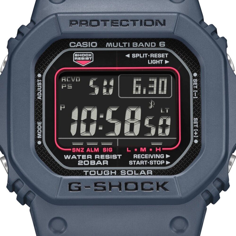 CASIO G-Shock GW-M5610U-2JF Black Navy Blue Solar Radio Digital Mens Watch New