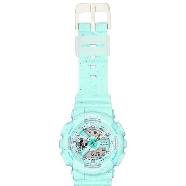 CASIO BABY-G BA-110PI-2AJF Blue Ice Cream Pastel Analog Digital Womens Watch New