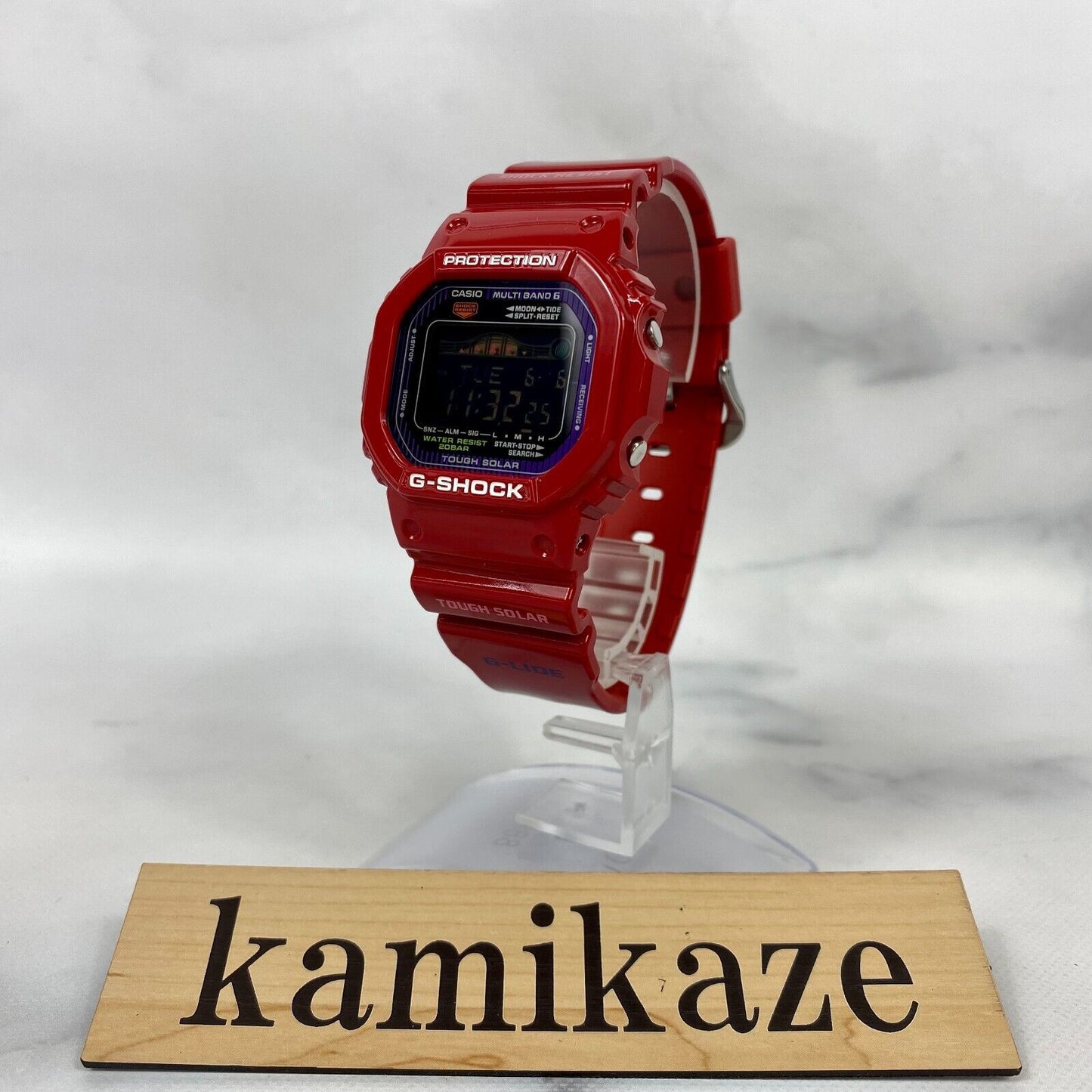 CASIO G-Shock GWX-5600C-4JF G-LIDE Tough Solar Radio Digital Red Mens Watch New