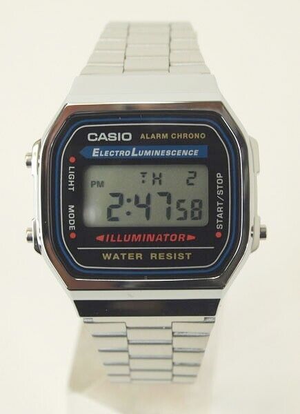 CASIO Collection STANDARD A168WA-1A2WJR A168WA-1 Digital Silver Mens Watch New