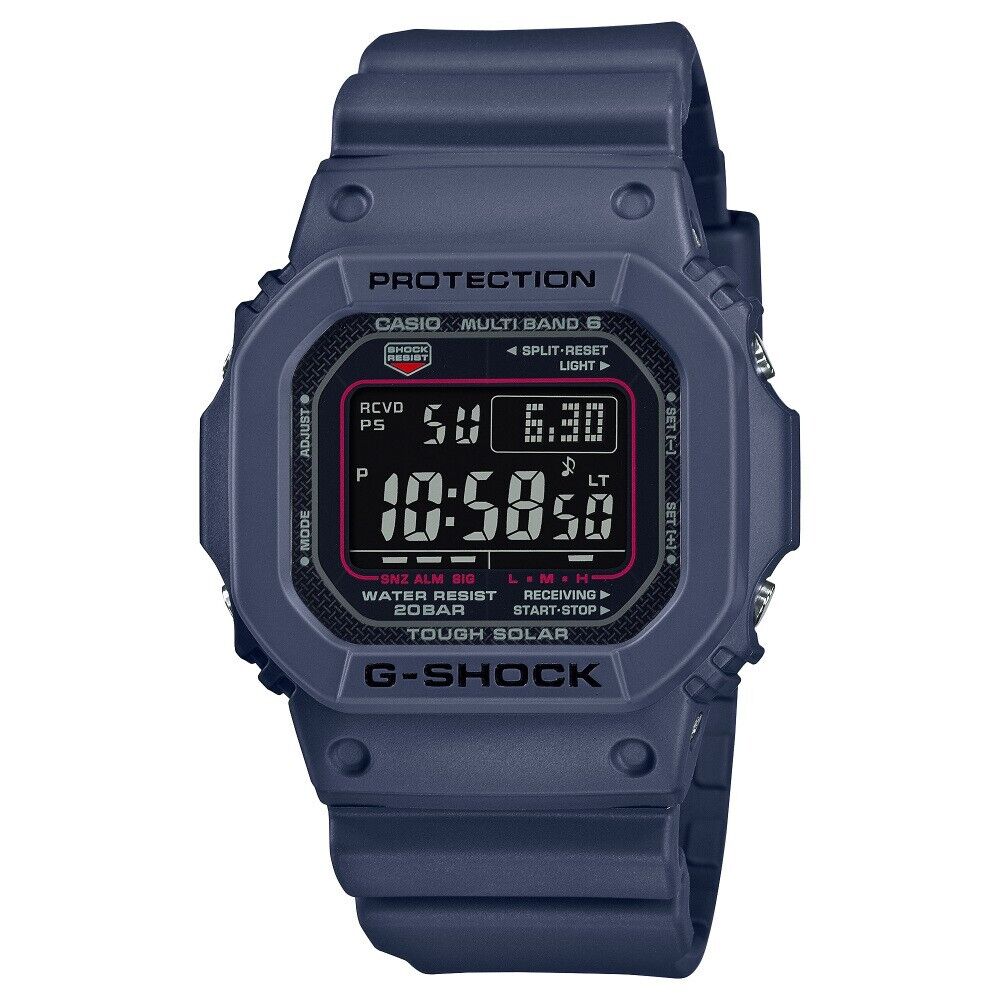 CASIO G-Shock GW-M5610U-2JF Black Navy Blue Solar Radio Digital Mens Watch New