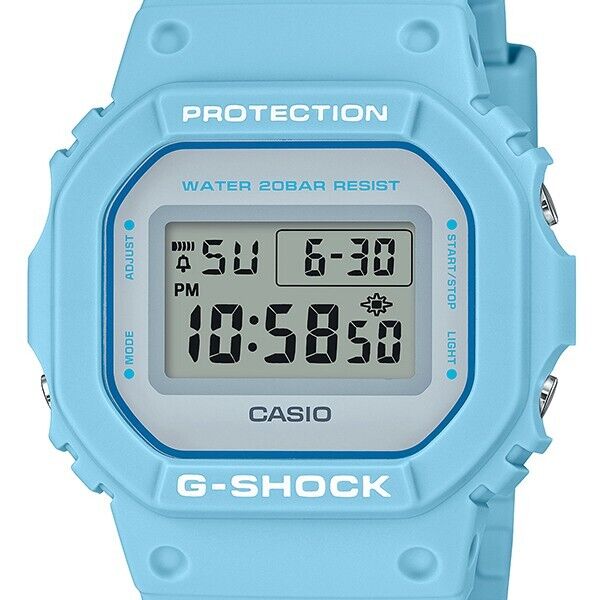 CASIO G-Shock DW-5600SC-2JF Blue Digital EL Light 200M Unisex Watch New