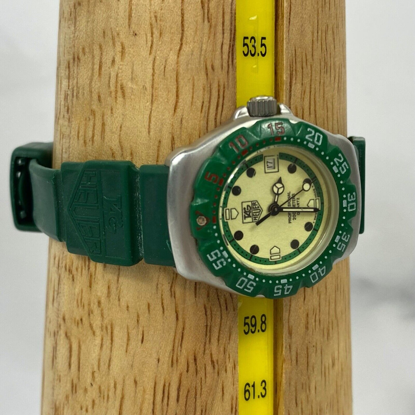 TAG Heuer Formula1 372.508 Professional Green Women Watch Rare Vintage Excellent