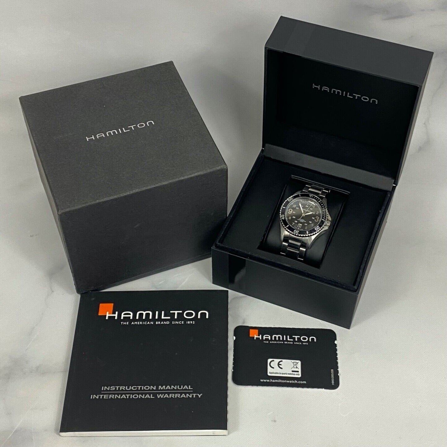 HAMILTON Khaki Navy Scuba H645150 Automatic 25J Mens Watch With Box Excellent