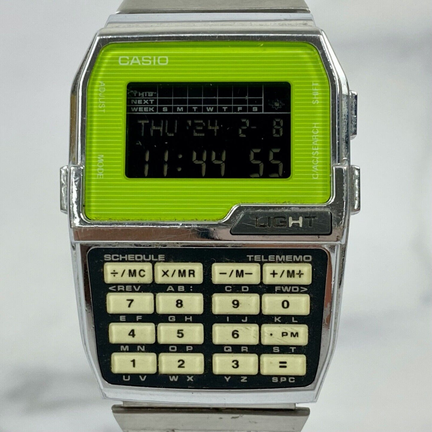 CASIO DBC-1500 Data Bank Digital Calculator Quartz Mens Watch Vintage Excellent