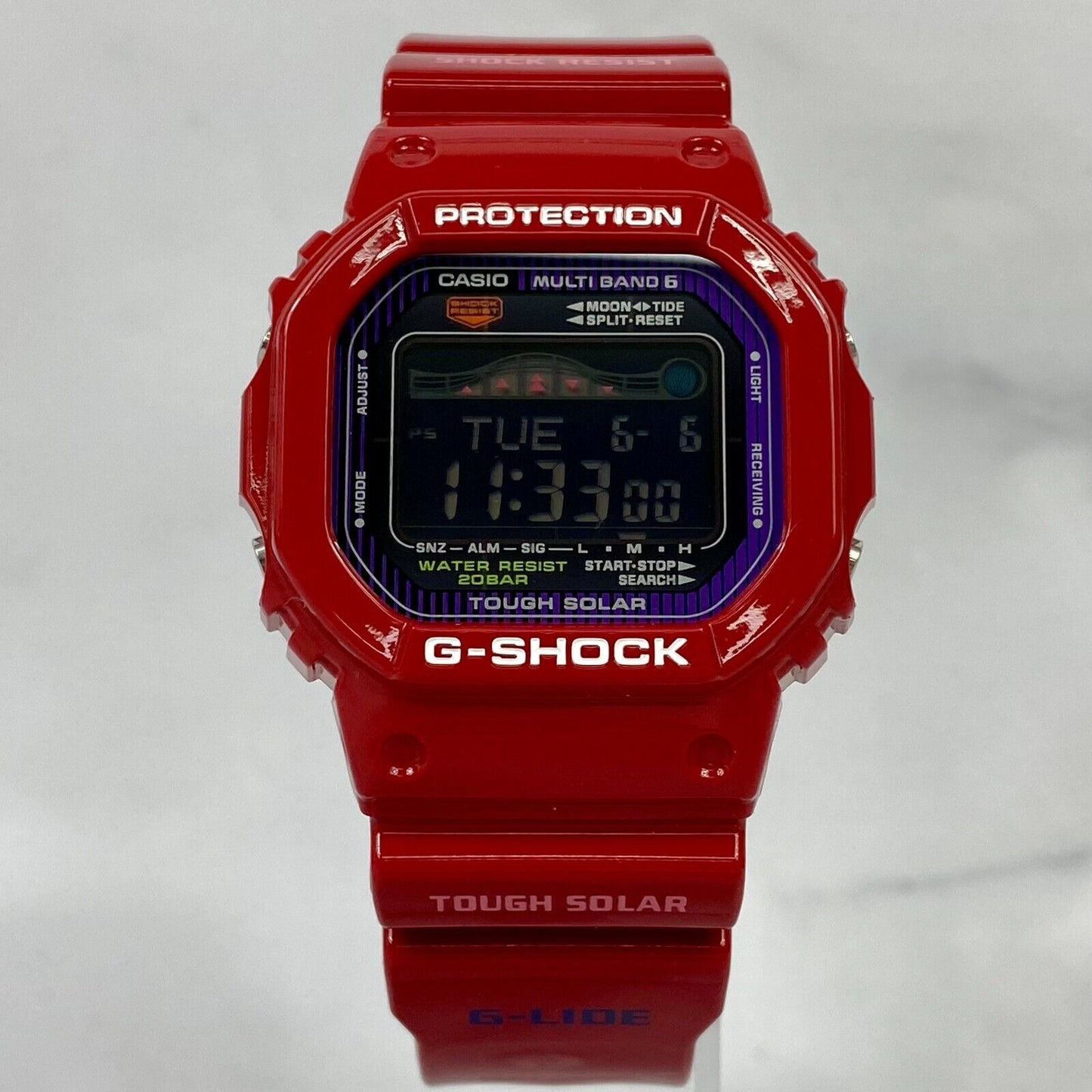 CASIO G-Shock GWX-5600C-4JF G-LIDE Tough Solar Radio Digital Red Mens Watch New