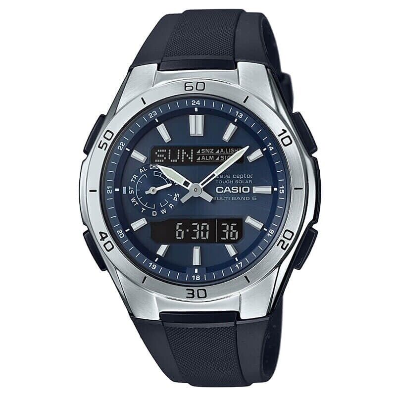 CASIO Wave Ceptor WVA-M650-2AJF Navy Analog/Digital Solar Mens Watch New Japan