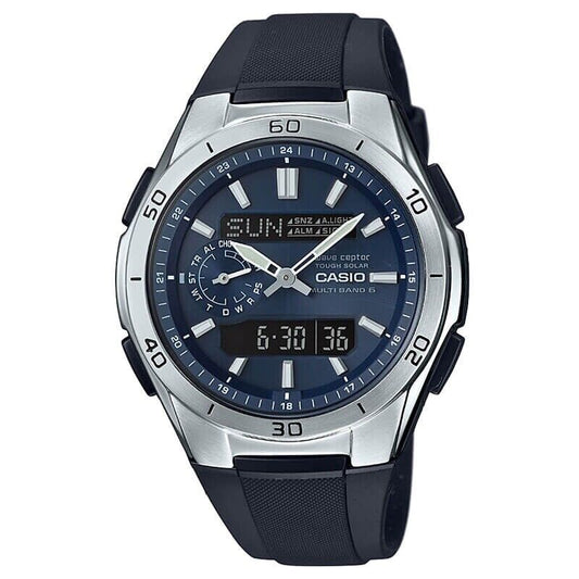 CASIO Wave Ceptor WVA-M650-2AJF Navy Analog/Digital Solar Mens Watch New Japan