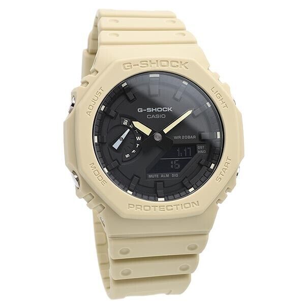 CASIO G-Shock GA-2100-5AJF Beige Black Quartz Analog Digital 21s Mens Watch New