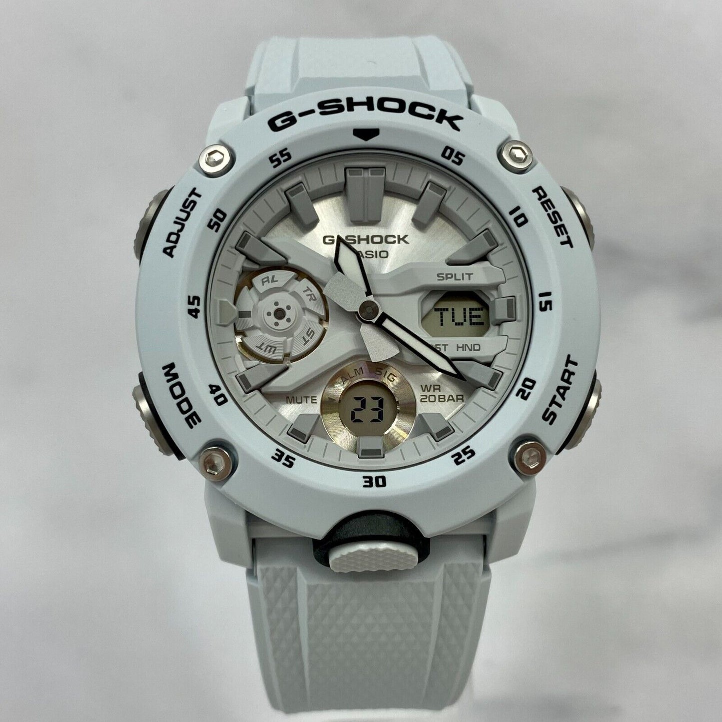 CASIO G-Shock GA-2000S-7AJF Carbon Core Guard Analog Digital White Watch New