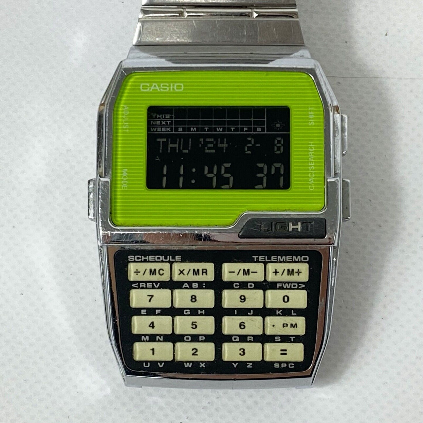 CASIO DBC-1500 Data Bank Digital Calculator Quartz Mens Watch Vintage Excellent