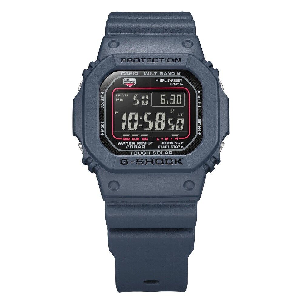 CASIO G-Shock GW-M5610U-2JF Black Navy Blue Solar Radio Digital Mens Watch New