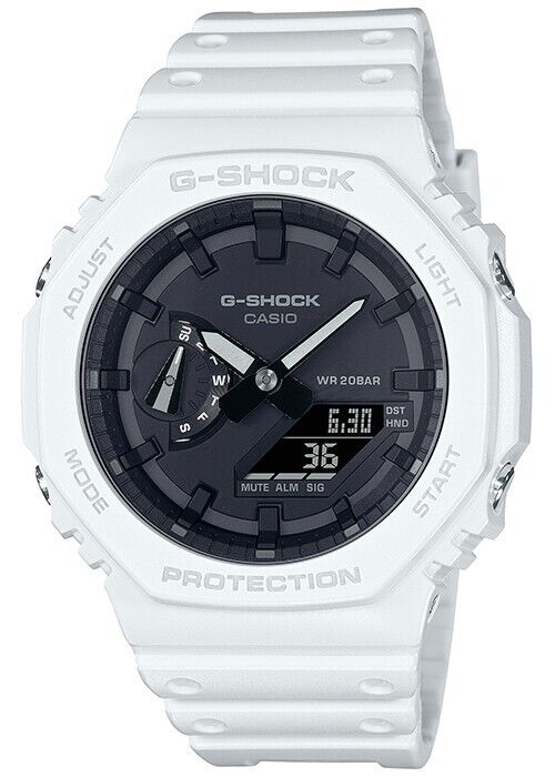 Casio G-Shock GA-2100-7AJF Quartz Black White Analog Digital Mens Watch New