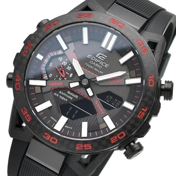 CASIO EDIFICE ECB-2000YPB-1AJF Black Mobile Link Bluetooth Solar Mens Watch New