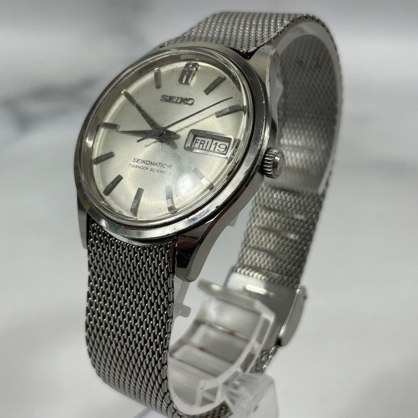 SEIKO SEIKOMATIC-R 8306-8000 Analog 30J Automatic Mens Watch Vintage Excellent