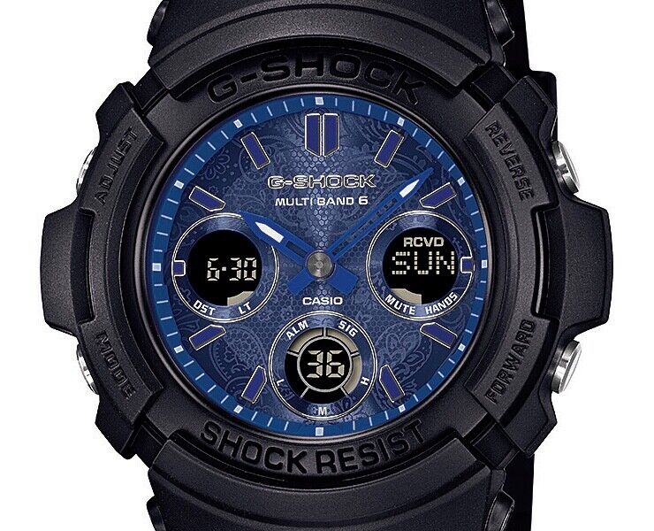 CASIO G-SHOCK AWG-M100SBP-1AJF Blue Analog/Digital Solar Mens Watch New Japan