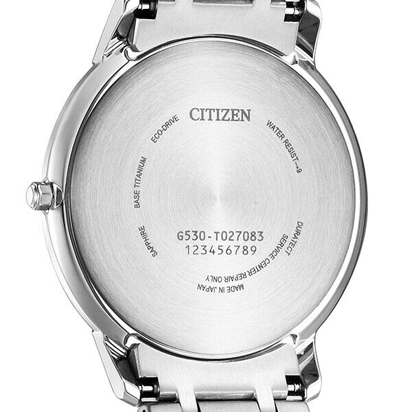 CITIZEN EXCEED AR4000-63E Black Titanium Eco-Drive Solar Mens Watch New Japan