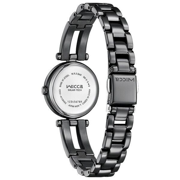 CITIZEN Wicca KP2-647-51 Black Analog Solar-Tech Womens Watch New Japan