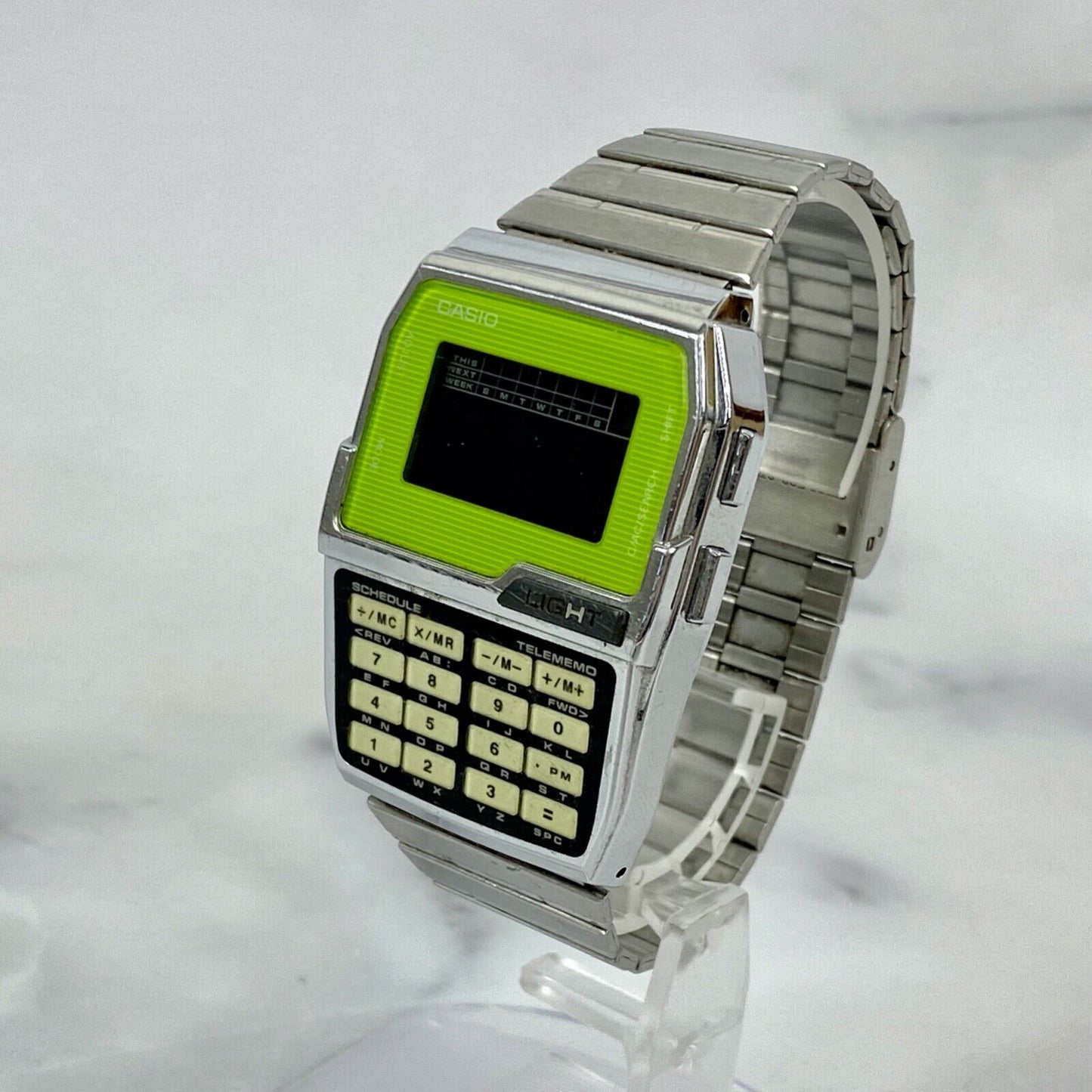 CASIO DBC-1500 Data Bank Digital Calculator Quartz Mens Watch Vintage Excellent